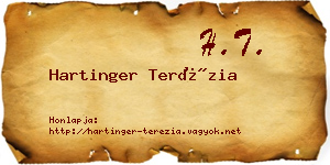 Hartinger Terézia névjegykártya
